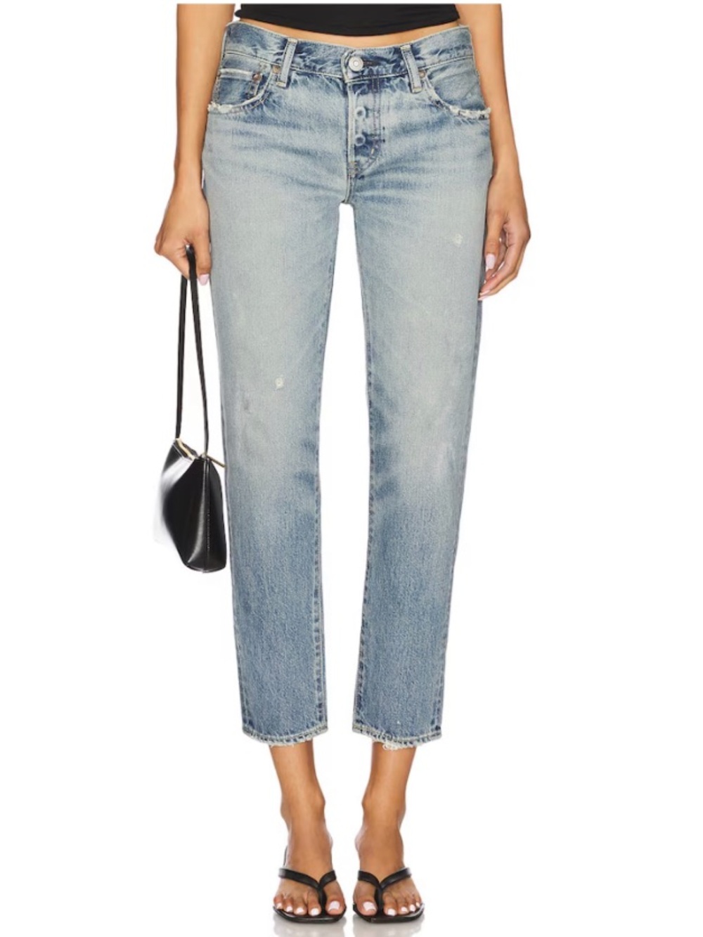 Moussy Vintage MV Ehrhardt Tapered Jeans in Blue Size 27 NWT